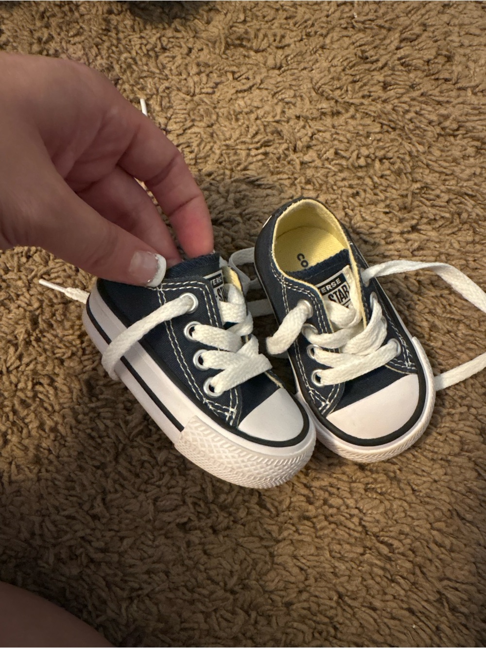 Converse Kids Navy and White Low Top Sneakers